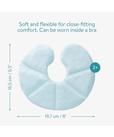 Navaris Thermo Pads Chest Pillow Set - 2 Gel Pearl Cooling & Heating Pillows for Breastfeeding - Reusable Warm Cold Compress - Blue - Buy Online on SooperMarket.com