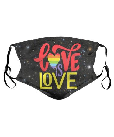Face Mask Adjustable LGBTQ Lives Matter Face Mask for Men and Women Holloween Gift Small Black