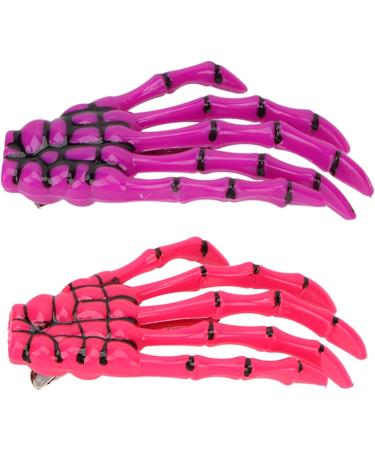 6 Pieces Gothic Skeleton Hands and Bone Hair Clips Fashion Punk Rock Devil Claw Hair Clips Women Girls Hair Accessories - Buy Online on SooperMarket.com
