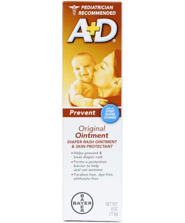 A&D Diaper Rash Ointment 4 oz Tube - Skin Protectant for Babies, 1 Pack - Buy Online on SooperMarket.com