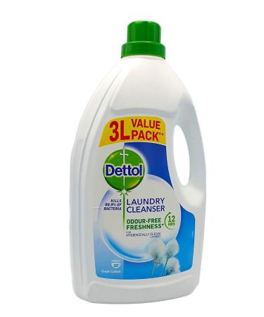Dettol Anti-Bacterial Laundry Liquid Cleanser Detergent 3 Litre