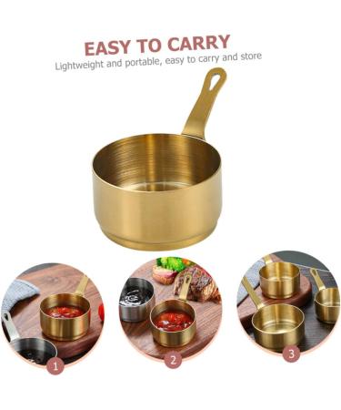 Alipis Stainless Steel Sauce Cup Pinch Prep Bowls Pinch Bowls Seasoning Dishes Portion Cup Chip and Dip Bowl Seasoning Dipping Bowls Sauce Bowl Small Sauce Cups Container Household medium Gold - Buy Online on SooperMarket.com