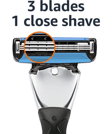 Amazon Basics 3-Blade MotionSphere Razor for Men with Dual Lubrication Handle - 21 Piece Set - Buy Online on SooperMarket.com