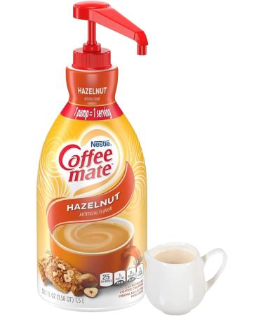 Coffee mate Hazelnut Liquid Concentrate 1.5 Liter Pump Bottle with World Food Shop Scoop - Buy Online on SooperMarket.com