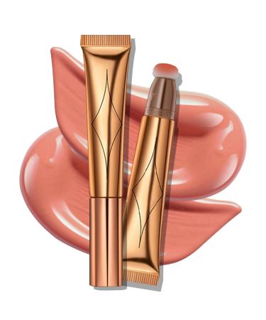 Ofanyia Blush Wand Liquid Face Blsuher Stick with Cushion Applicator Cruelty-free Silky Smooth Lightweight Blendable Creamy Blush Beauty Wand for Face Cheekbone 02# Blush