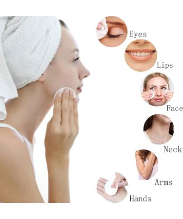 ZIEM 10PCS Reusable Cotton Rounds Makeup Remover Cotton Pads Reusable Facial sing Rounds Toner Pads Makeup Wipes with Laundry Bag Bamboo Washable Facial Rounds - Buy Online on SooperMarket.com