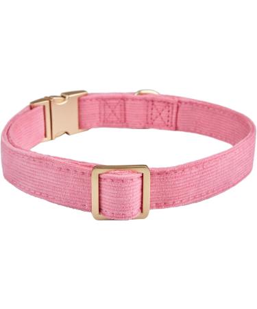 YUDOTE Ultra-Soft Natural Cotton Dog Collar for Medium Dogs with Sensitive Skin - Pink M (1 Pack) - Buy Online on SooperMarket.com