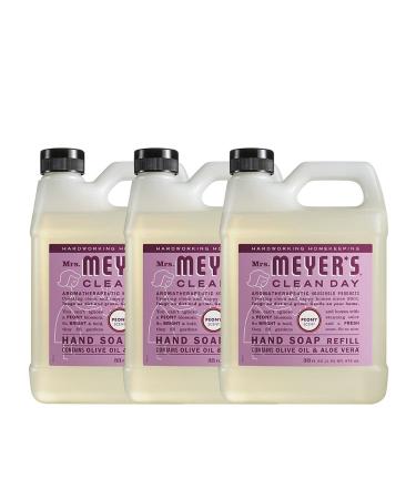 MRS. MEYER'S CLEAN DAY Liquid Hand Soap Refill Peony 33 Ounce (3 Pack)