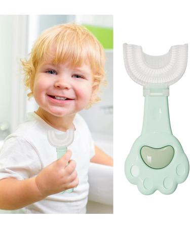 All Rounded U Shape Toothbrush | Manual U Shaped Toothbrush - Cute Cartoon Whitening Toothbrush Teeth Cleaning Design for Kids Ages 2-6 Ssxx Green 1 count (Pack of 1) - Buy Online on SooperMarket.com