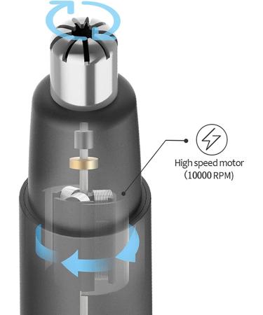 TEMKIN Electric Nose Hair Trimmer for Men & Women | Compact Nose Hair Clipper & Remover Kit - Black - Buy Online on SooperMarket.com