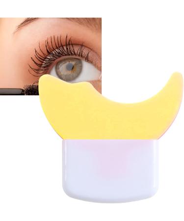 Eyelash Applicator Baffle Eyelash Mascara Smudge Guard Silicone Smoothing Surfaces Various Angles For All Face Shapes (Yellow) - Buy Online on SooperMarket.com