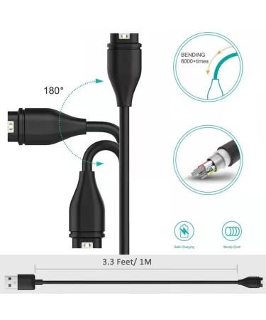 Garmin Fenix Charger - Ankky USB Data Sync Cable for Fenix 5/5S/5X/935/Vivoactive 3 - 3.3ft - Buy Online on SooperMarket.com