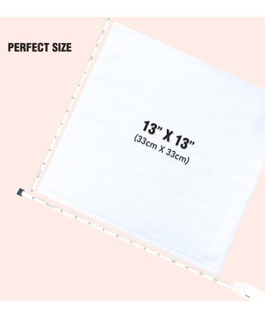 SUMMERMIA 12 Pack Bamboo Washcloths 13x13 - Soft Face and Body Wash Cloths (White) - Buy Online on SooperMarket.com