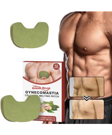 Generic 12pcs Male Chest Breast Lift Tape Ginger Breast Firming Patch for Men Male Boys Gentlemen Default