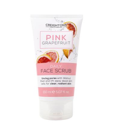 Creightons Pink Grapefruit Daily Face Scrub (150ml) - Unclog pores with Walnut Shell and lift away dead skin cells for clear radiant skin. Dermatologically tested. 150 ml (Pack of 1)