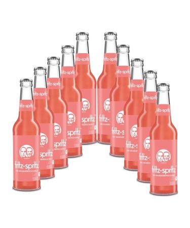 fritz-spritz organic rhubarb spritzer 10 bottles each 0.33l