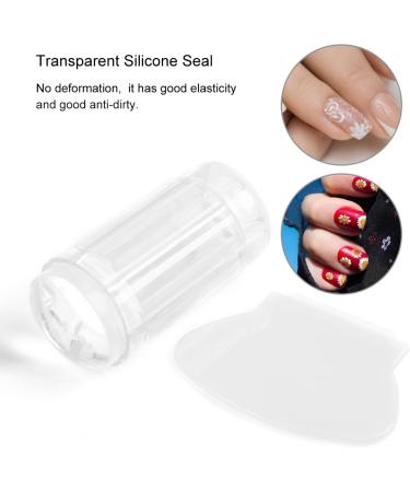 Buy Kuuleeyn Nail Sealing Tool - Transparent Silicone Nail Art Stamper & Scraper | Professional & DIY Use - Buy Online on SooperMarket.com