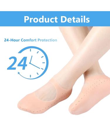 Moisturizing Silicone Gel Socks for Plantar Fasciitis Relief | Anti-Crack Foot Care | International Shipping Available - Buy Online on SooperMarket.com