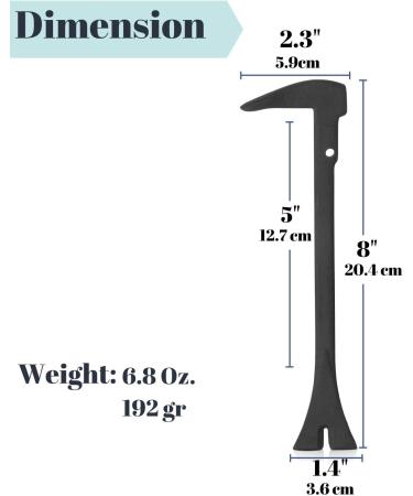 Bates- Cats Paw Nail Puller  8-Inch  Pry Bar  Mini Pry Bar  Small Pry Bar  Flat Pry Bar  Pry Bars  Tool Pry Bar  Hammer Pry Bar  Crowbar  Nail Puller Tool  Cat Paw  Crowbar Tool  Mini Crowbar - Buy Online on SooperMarket.com