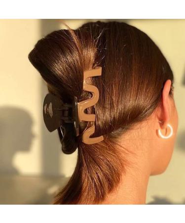 Bmobuo 4PCS Wavy Neutral Hair Clips | Matte Claw Clips for Thick & Thin Hair | Medium Hair Clips for Women - Hair Accessories - Buy Online on SooperMarket.com