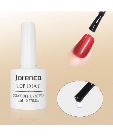 Clear Gel Nail Polish Top Coat Set - No Wipe Base & Top Coat Kit for Salon-Quality Manicures - 2 Pcs 8ml - Buy Online on SooperMarket.com