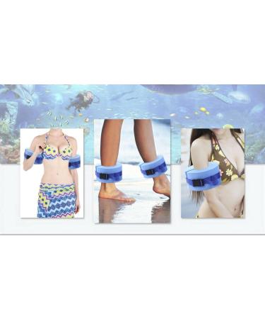 WYSRJ 2 PCS Foam Water Exercise Cuffs Set - Blue | Ankle & Arm Belts for Swimming Fitness - Buy Online on SooperMarket.com