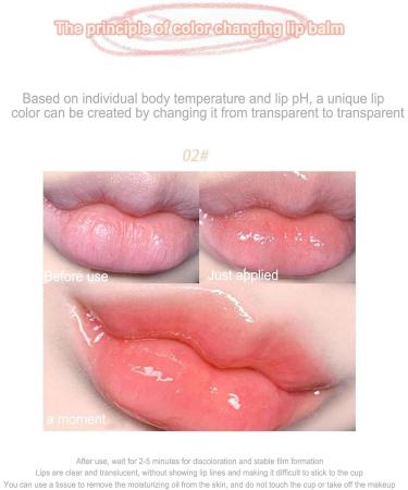 PH Lipstick Color Changing | Temperature PH Color Changing Lip Moisturizer Longwear Lip Glossier Lip Balm for Dry and Chapped Lips High Gloss Lip Glaze for Plumper Lips Veeteah 02# Huang Chengcheng - Buy Online on SooperMarket.com