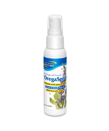 North American Herb & Spice OregaSpray - 2 fl. oz. - All-Natural Surface Cleaner, Air Deodorizer, & Vegetable Wash - Includes Clove, Cumin, Lavender, Oregano Oil - Non-GMO 2 Fl Oz