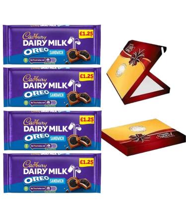 Dairy milk Oreo Sandwich Chocolate Bar 4 x 96g With Gift Box