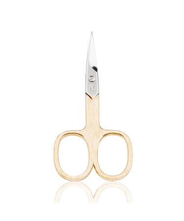 Titania nail scissors Solingen gold -plated (9.5cm) curved scissors Extra sharp nail shaver Professional manicure scissors made of carbon steel Made in Germany (Solingen) Gilded 9.5 cm