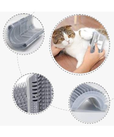 ZBJBinCH 2 Pcs Cat Self Groomer PP Wall Corner Grooming Brush Comfortable Cats Massage Comb for All Long and Short Hair Pet Cats(Gray) - Buy Online on SooperMarket.com