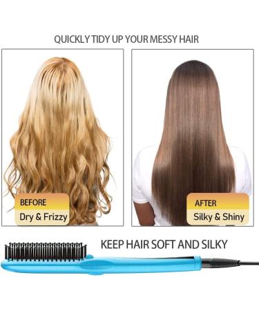 Enhanced Negative Ion Hair Straightener Brush - 30s Fast Heat-Up, 16 Temp Settings, MCH Heated, Ceramic Straightening Comb - Anti-Scald Technology - Ideal for Various Hair Types - Buy Online on SooperMarket.com