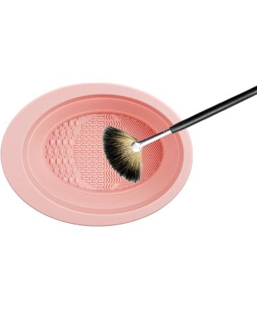 Teksome Makeup Brush Cleaner Mat - Silicone Foldable Brushes Scrubber Bowl Compact Washing Supplies For Cleansing Makeup Sponges Brushes & Applicators Pink - Buy Online on SooperMarket.com