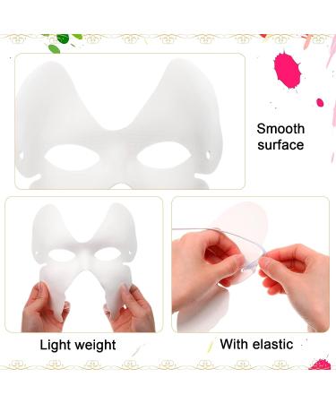 50 Pcs DIY Unpainted White Full Face Masquerade Paper Mache Masks - 10 Styles for Art Party, Cosplay, Halloween & Christmas - Buy Online on SooperMarket.com