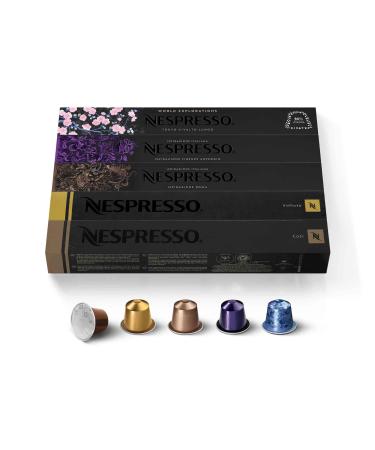 50 NESPRESSO COFFEE CAPSULES (10 x VOLLUTO 10 x ROMA 10 x COSI 10 x VIVALTO LUNGO 10 x ARPEGGIO)