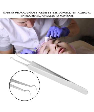 LANTRO JS Curved Blackhead Remover Stainless Steel Fat Granule Pimple Removal Skin Tag Extractor for Face Care Tool - Buy Online on SooperMarket.com