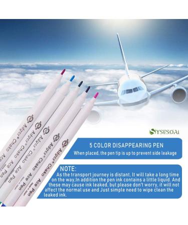 YsesoAi 15-Count Fabric Marker Pen Set for Sewing - 5 Color Disappearing Ink Tailor's Chalk Gel Pens - Sewing Tools Kit (3Pcs Each Color) - Buy Online on SooperMarket.com