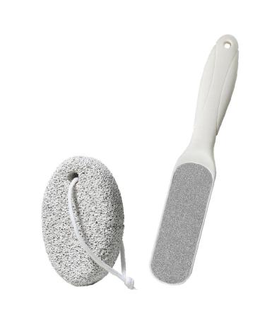 TOSSPER 2 Pieces Foot Files Foot Washer Pumice Stones pedicure Rasp Pedicure Lawn Stone Foot Care Stainless Steel Raschen