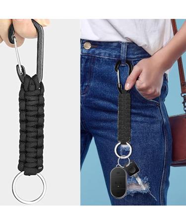 Viviihoo Paracord Keychain Set - 3 pcs Black Orange Camouflage | Carabiner Hooks & Braided Lanyard for Camping Hiking & Survival - 15.6cm - Buy Online on SooperMarket.com