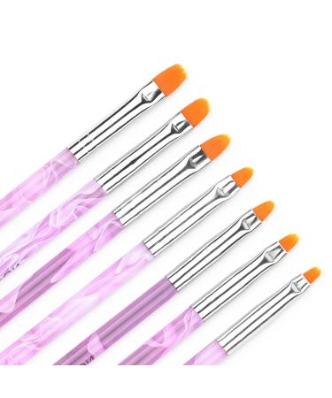 Professional 7-Part Nail Art Brush Set with Nail Shaver - Perfect for Gel & Acrylic Nail Designs - Buy Online on SooperMarket.com