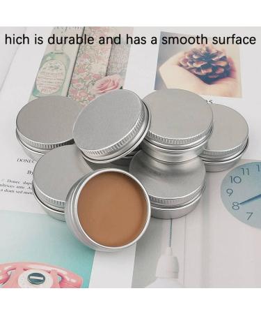 Aluminium Empty Containers 4 Pcs Round Travel Cream Jars 10 ml Empty Aluminium Tins with Lids Little Tin Pots Cosmetic Pots for Lip Balm Lotion Cream Masks Mini Candles Cosmetics (Silver) - Buy Online on SooperMarket.com