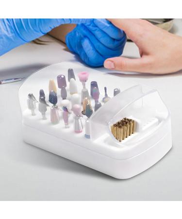 Nail Organizers and Storage | 2 in 1 Nail Drill Holder - Nail Drill Stand with Non-Slip Base Anti-Splash Design for Home Salon - Buy Online on SooperMarket.com