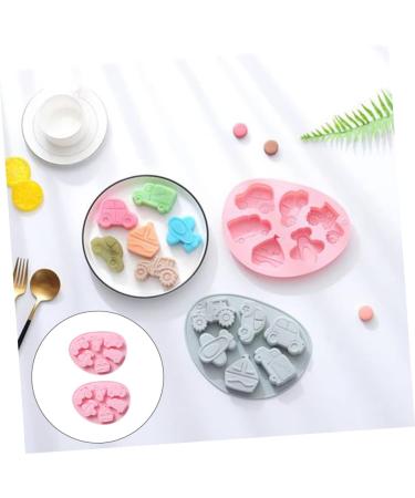Alipis 2pcs Silicone Baking Mold Silicone Molds Fruit Tray Vehicle Chocolate Mold 3D Mousse Fondant Mold 21x16cm Pink - Buy Online on SooperMarket.com