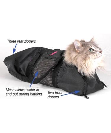 Cat Grooming Bag Top Performance Cat Grooming Bag Pet Mesh Bath Resistant Multifunctional Breathable Restraint Cat Bag for Bathing Injecting Examining Nail Cutting - Buy Online on SooperMarket.com