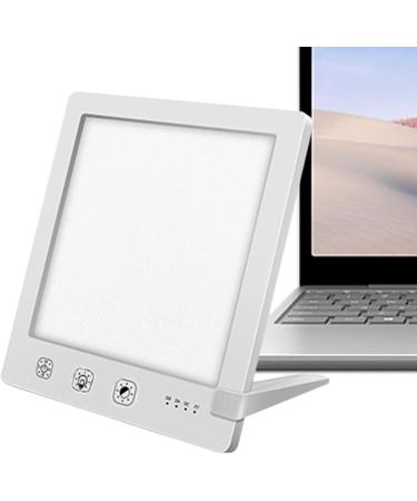 Sunlight Lamp 10000 Lux - 10000 Lux Bright Sunlight Lamps | Foldable Stand Touch Control Home Daylight Lamp with Temperature & Brightness Settings and Timer for Home White - Buy Online on SooperMarket.com