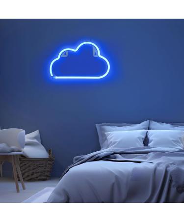 Xiyunte LED Neon Cloud Sign | Battery/USB Operated Wall Decoration | Blue Neon Light for Home & Office - Buy Online on SooperMarket.com