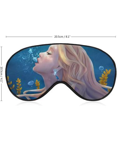 LynaRei Mermaid Sleeping Mask - Girl Under Water Sleep Eye Mask with Adjustable Strap for Blocking Out Light | Soft Blindfold for a Restful Sleep - Buy Online on SooperMarket.com