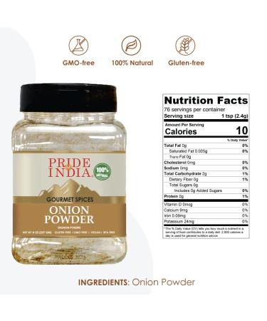 Pride of India Onion Fine Ground Gourmet Spice 8 oz. Jar - Pantry Essential for Flavorful Cooking - Buy Online on SooperMarket.com
