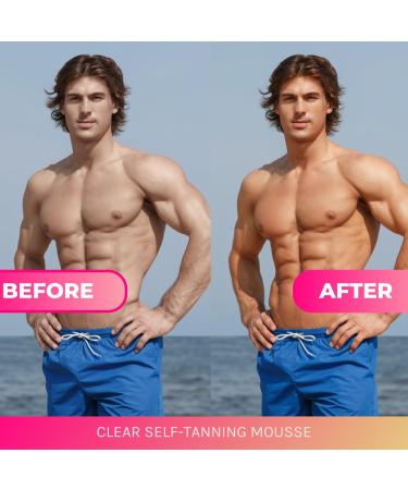 Man Tan Clear Self Tanning Mousse - Achieve a Natural Glow | International Shipping Available - Buy Online on SooperMarket.com