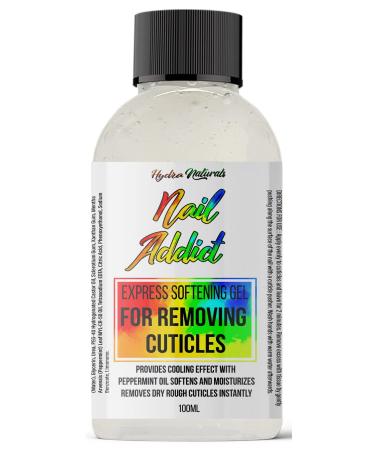 Hydra Naturals Dry Cuticle Remover Gel For Extra Softens and Moisturises Cuticles Removes Dead Skin Peppermint Oil 100ml